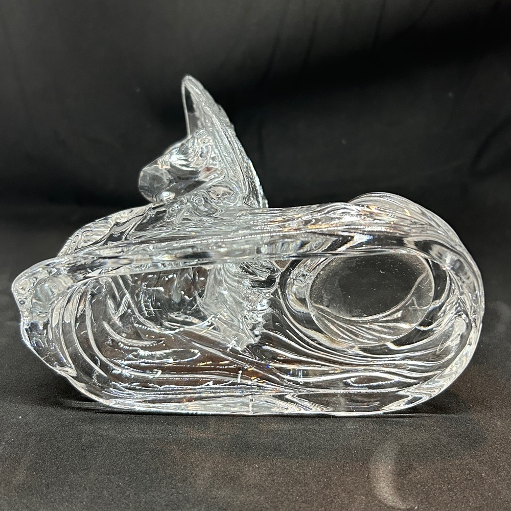 Vintage Lead Crystal Praying Kneeling Angel Tea Light Votive Candle Holder - Picture 5 of 11